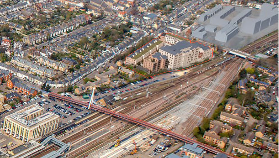 Devonshire Gardens aerial view