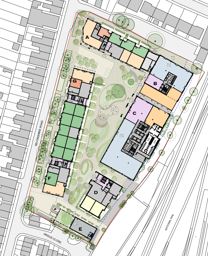 Devonshire Gardens site plan